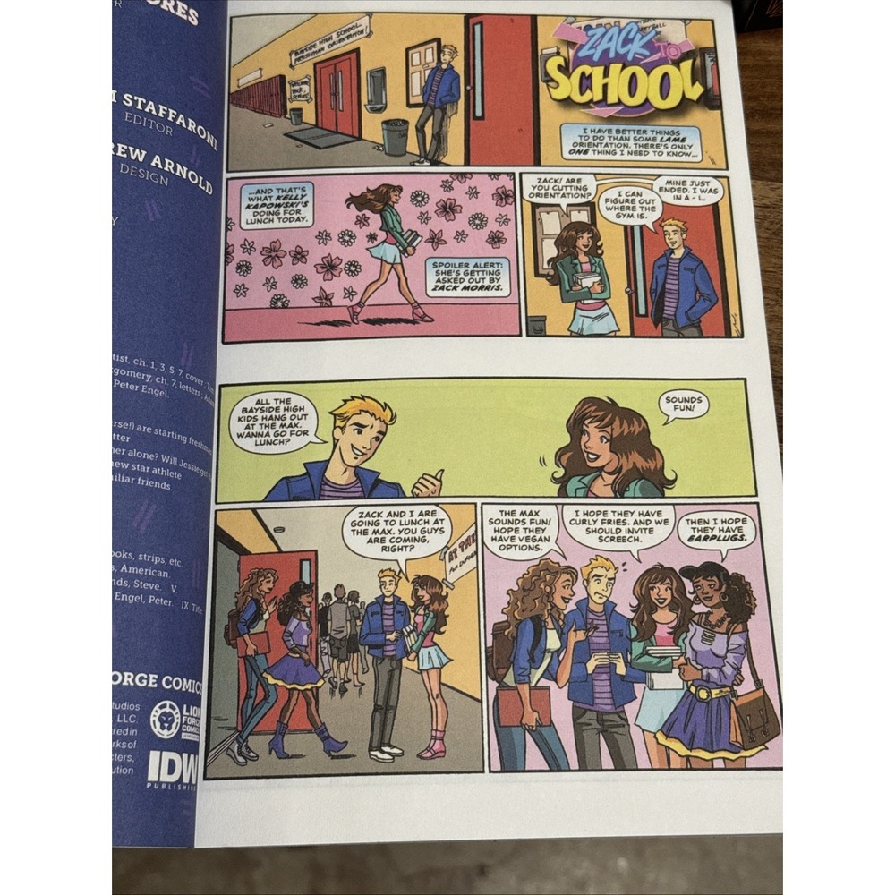 Saved by the Bell #1 Graphic Novel 2015 IDW Roar Comics 1st Printing - Picture 8 of 14